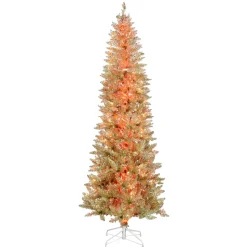 Pre-Lit^Vickerman 7.5' Champagne 350 Color Change, K183877Led8Fcc,