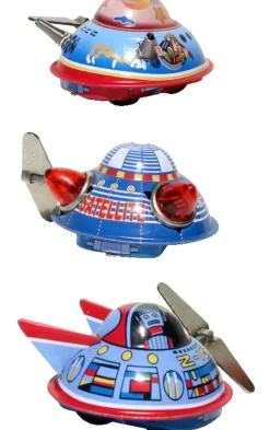 Alexander Taron 3 Space Ships, Collectible Tin Toy, Ms633 New