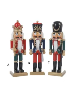 Kurt S Adler 10" Wooden Soldier Nutcrackers, 3 Assorted, C6194, Kurt Adler Online