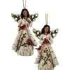 Stocking / Skirt^Kurt S Adler African American Birch Berry Angel Ornaments, Set/2, E0517, Kurt Adler