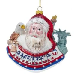 Glass^Kurt S Adler America Santa Ornament, Td1707, Kurt Adler