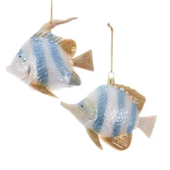 Glass^Kurt S Adler Angel Fish Glass Ornaments Pair, C1980, Ksa