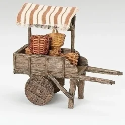 Resin^Fontanini Basket Cart 5", , 55595