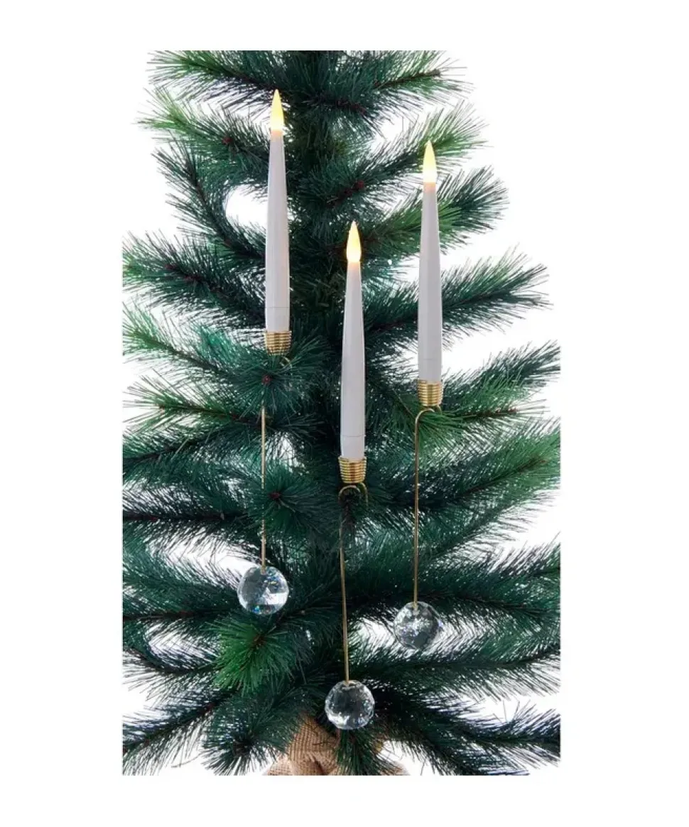 Glass^Kurt S Adler Battery-Operated Candle With Glass Weight Light Set, Bat0001, Kurt Adler