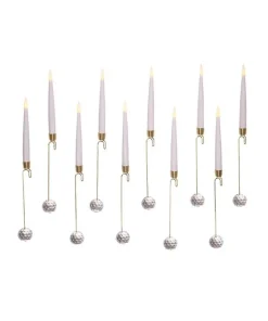 Kurt S Adler Battery-Operated Candle With Glass Weight Light Set, Bat0001, Kurt Adler Store