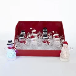 Stocking / Skirt^Kurt S Adler Battery-Operated Led Color Changing Light-Up Snowman/Santa
