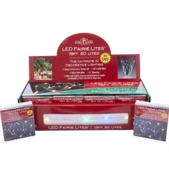 Stocking / Skirt^Kurt S Adler Battery-Operated 50-Light Multi-Color Fairy Light Set, C5534M