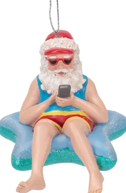 Kurt S Adler Beach Santa In Starfish Float Christmas Ornament, E0467, Kurt Adler Store