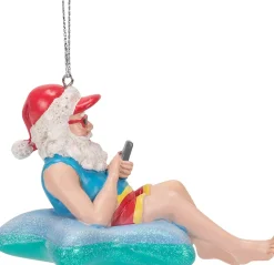 Stocking / Skirt^Kurt S Adler Beach Santa In Starfish Float Christmas Ornament, E0467, Kurt Adler
