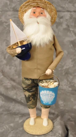 Byers Choice^Byers Choice Beach Santa With Sailboat Christmas Town Exclusive, , Znau171