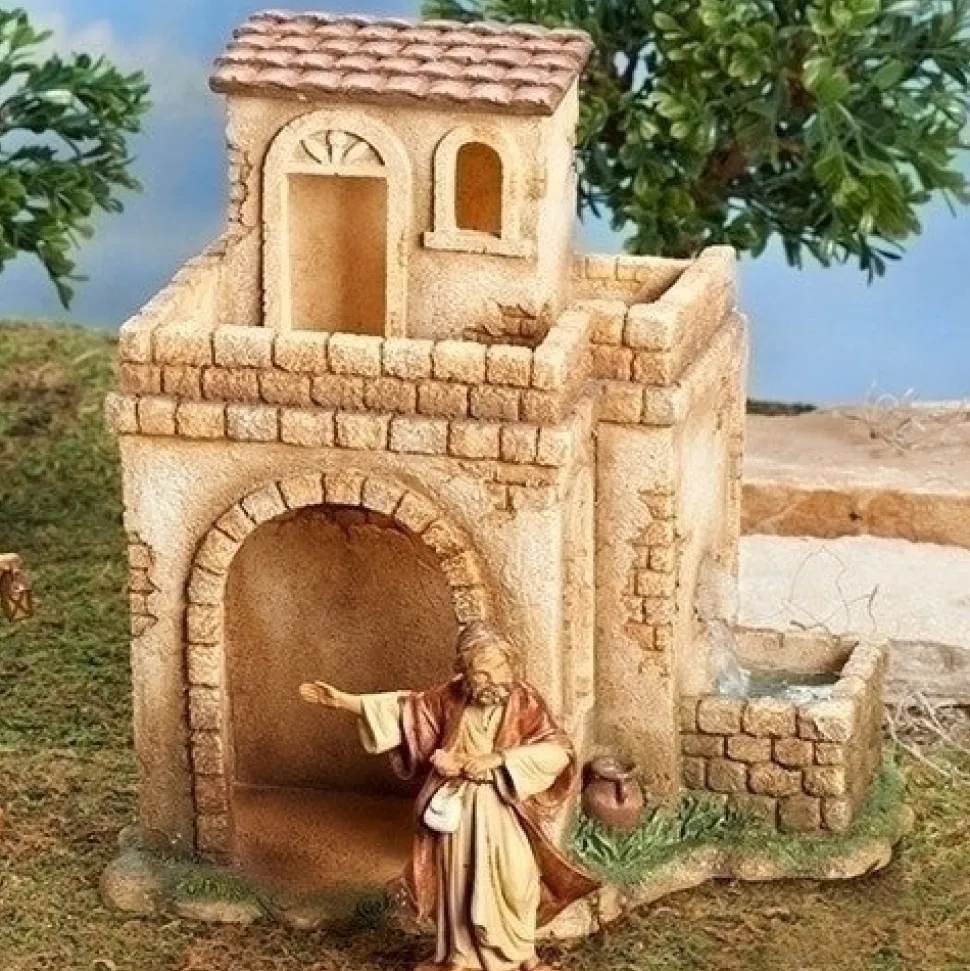 Fontanini Bethlehem Inn With Working Fountain, 5" , 55585 Sale