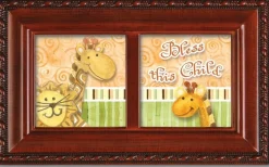 Cottage Garden Bless This Child Baptism, Inspirational Woodgrain Petite Music Box, Plays Jesus Loves Me Hot