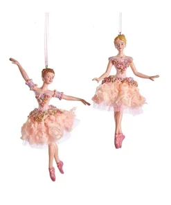 Stocking / Skirt^Kurt S Adler Blush Pink Ballerina Ornaments, 2 Assorted, E0534, Kurt Adler