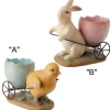 Resin^Raz Bunny Or Chick With Wagon