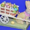 Easter^Midwest Importers Bunny Pullinng A Cart Of Eggs