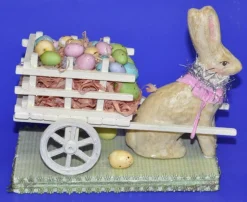 Midwest Importers Bunny Pullinng A Cart Of Eggs Clearance