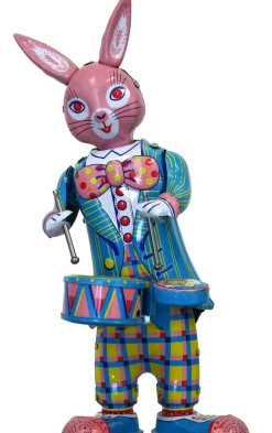 Alexander Taron Bunny With Drums, Collectible Tin Toy, Ms298 Best Sale