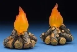 Resin^Fontanini Campfires Lighted Set Of 2, , 50813