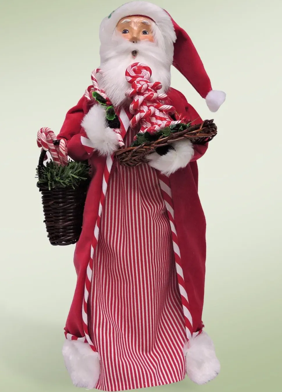 Byers Choice^Byers Choice Candy Cane Santa, , 3163