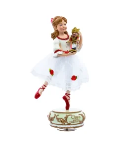 Resin^Kurt S Adler Clara With Nutcracker/Musical, F0309, Kurt Adler