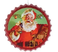 Stocking / Skirt^Kurt S Adler Coca-Cola® Santa Bottle Cap Ornaments