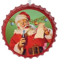 Stocking / Skirt^Kurt S Adler Coca-Cola® Santa Bottle Cap Ornaments