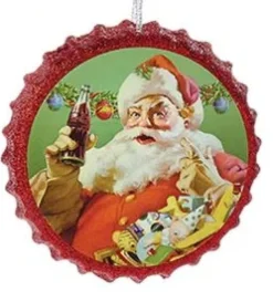 Stocking / Skirt^Kurt S Adler Coca-Cola® Santa Bottle Cap Ornaments