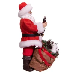 Santas^Kurt S Adler Coca-Cola®, Santa With Bag And Polar Bear, Cc5203, Kurt Adler