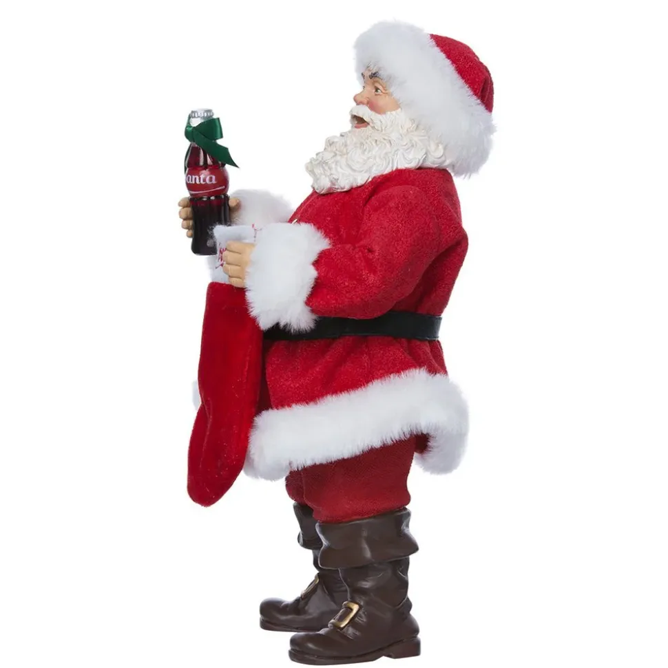 Stocking / Skirt^Kurt S Adler Coca-Cola® Santa With Coke Bottle And Stocking