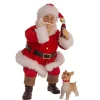 Santas^Kurt S Adler Coca-Cola, Sundblom 90Th Anniversary Santa And Dog, 2-Piece Set, Fabriche™ Cc5213