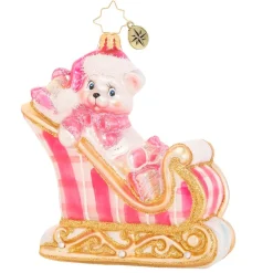 Christopher Radko^Christopher Radko Cr, A Beary Good Girl Sleigh, 1020395,