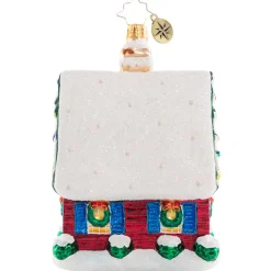 Blown Glass^Christopher Radko Cr, Adorably Adorned Cottage, 1020736,