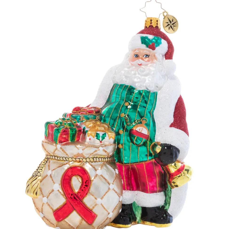 Santas^Christopher Radko Cr, Aids Awareness Santa, 1021196,
