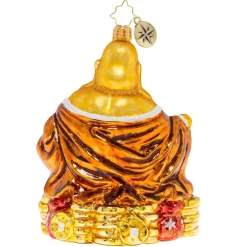 Blown Glass^Christopher Radko Cr, Ain'T Life Rich? Buddha, 1020519,