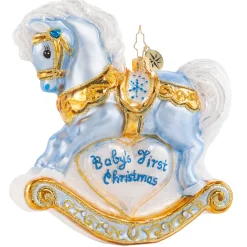 Glass^Christopher Radko Cr, Baby's First Christmas Foal, 1020687,