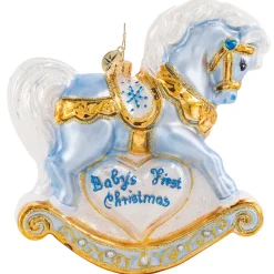 Glass^Christopher Radko Cr, Baby's First Christmas Foal, 1020687,