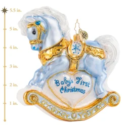 Glass^Christopher Radko Cr, Baby's First Christmas Foal, 1020687,
