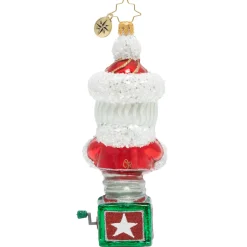 Blown Glass^Christopher Radko Cr, Baby's First Santa Surprise, 1020173,