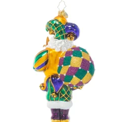 Blown Glass^Christopher Radko Cr, Bourbon Street Santa, 1021104,