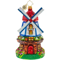 Blown Glass^Christopher Radko Cr, Catching A Breeze Windmill, 1020521,