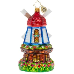 Blown Glass^Christopher Radko Cr, Catching A Breeze Windmill, 1020521,