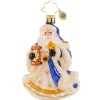 Glass^Christopher Radko Cr, Celestial Santa Gem, 1020559,