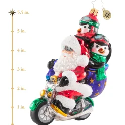 Blown Glass^Christopher Radko Cr, Cheerful Chopper Comrades, 1020805,