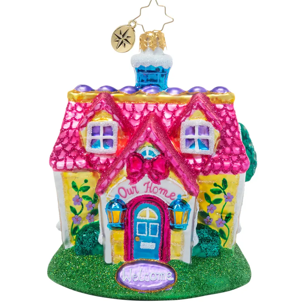 Glass^Christopher Radko Cr, Cheery Country Cottage, 1021026, Radko