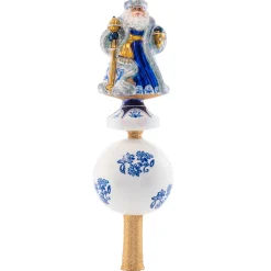 Santas^Christopher Radko Cr, Chinoiserie Elegance Santa Finial, 1021534, Radko