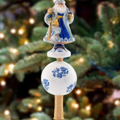 Glass^Christopher Radko Cr, Chinoiserie Elegance Santa Finial, 1021534, Radko