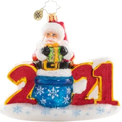 Blown Glass^Christopher Radko Cr, Christmas Fun In 2021!, Dated, 1020802,
