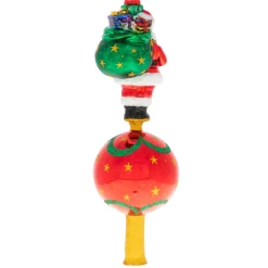 Stocking / Skirt^Christopher Radko Cr, Claus On Top Of The Ball Finial, 1020454,
