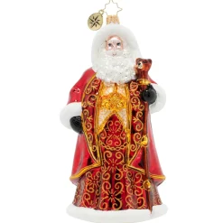Santas^Christopher Radko Cr, Crimson-Clad Santa, 1020302,
