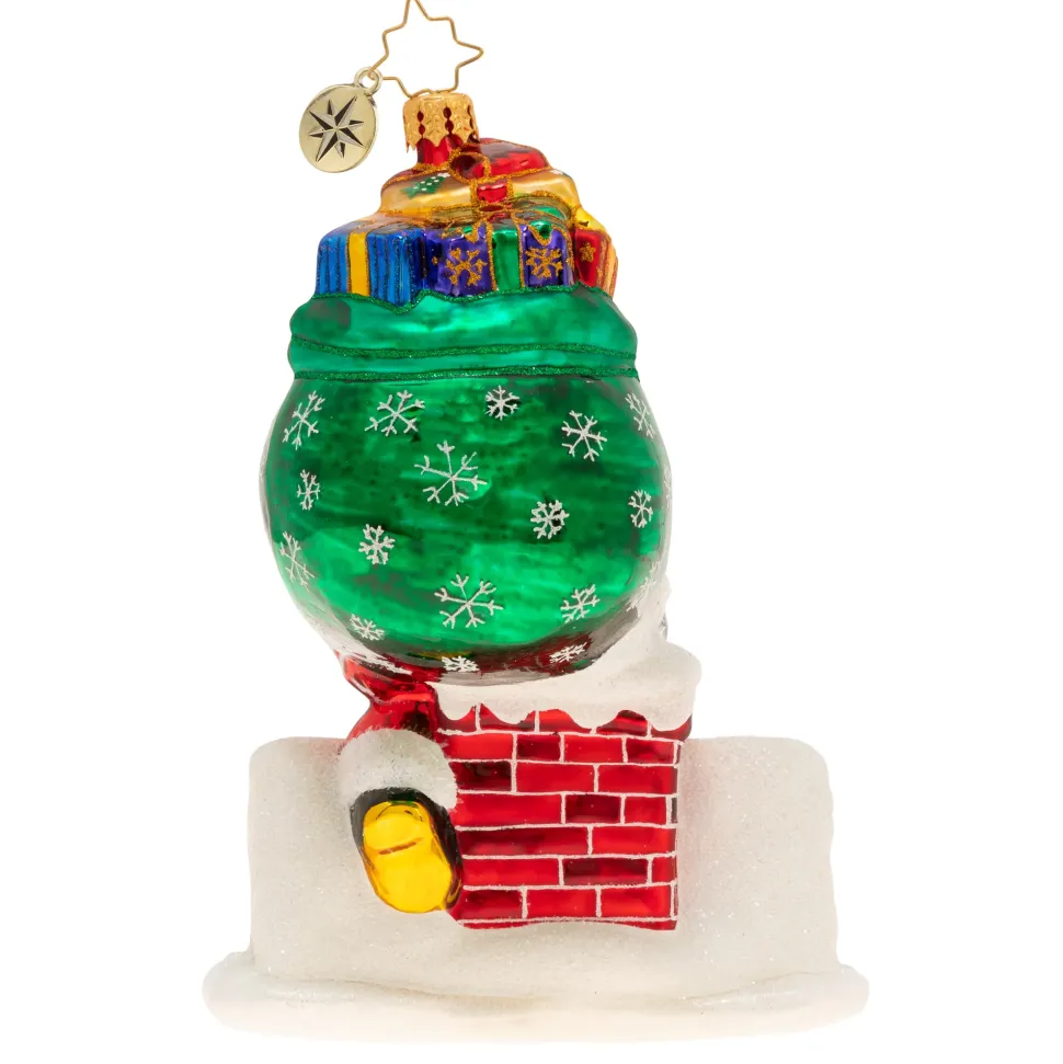 Blown Glass^Christopher Radko Cr, Down The Hatch Santa, 1020505,